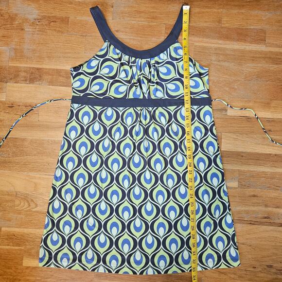 Ambrielle Dress Size Large Sleeveless Scoop Neck Peacock Print Retro Y2K Stretch - Picture 6 of 9